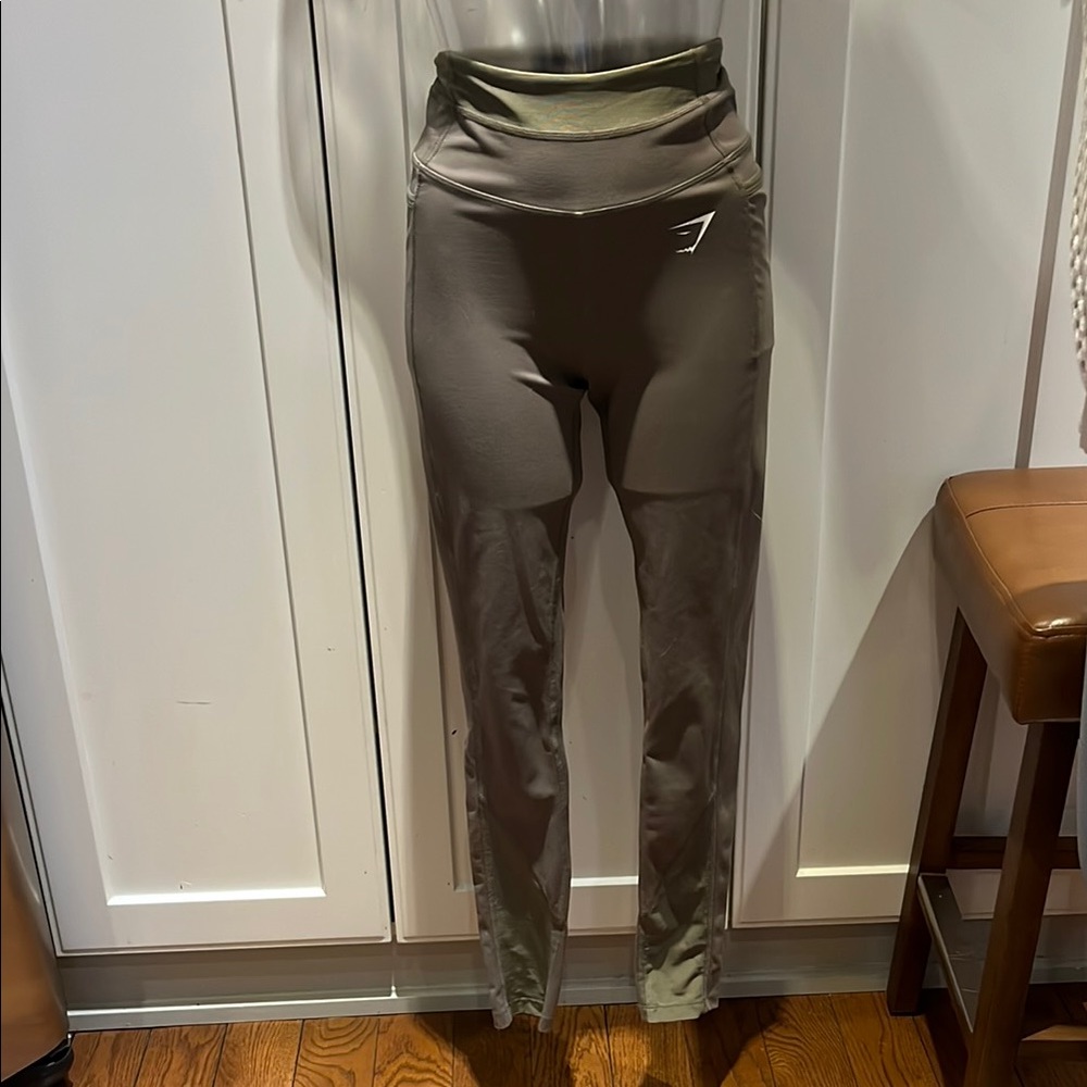 Gymshark Gray Track Pants with Elastic Waistband